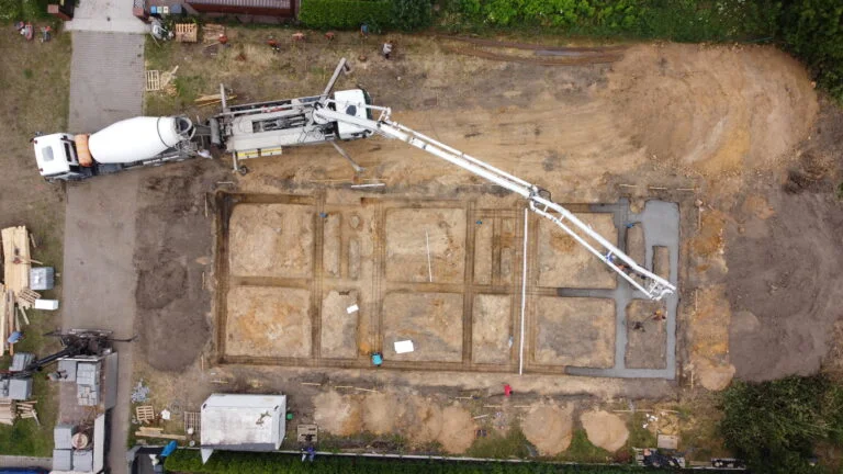 Apartamenty Będzin Miłosza Wylewanie betonu